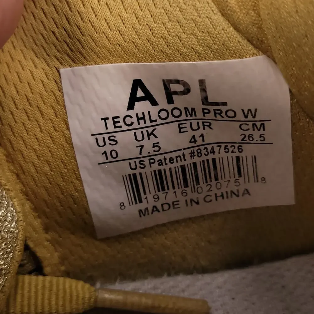 APL Techloom Pro Lace Up Athletic Running Shoe Womens Size 10 Yellow White
